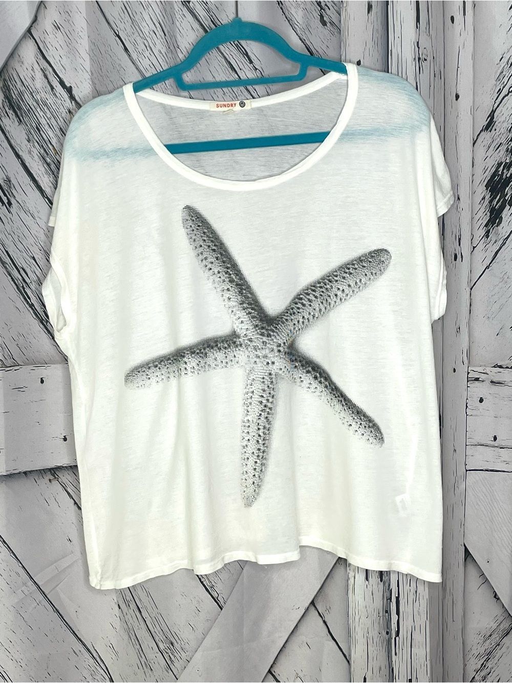 Sundry Starfish Graphic Tee White OS